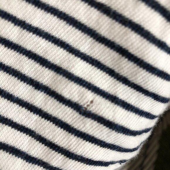 Anthropologie Navy Splendid Striped Cotton Mini Dress Medium - Picture 8 of 9